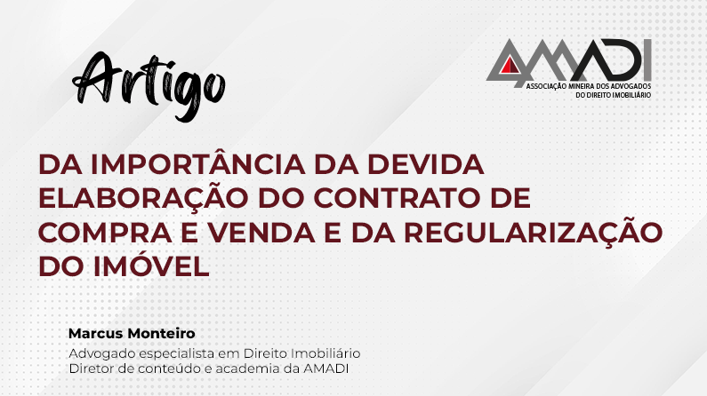 DA IMPORTÂNCIA DA DEVIDA ELABORAÇÃO DO CONTRATO DE COMPRA E VENDA E DA REGULARIZAÇÃO DO IMÓVEL